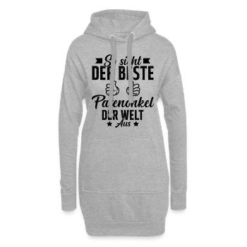 so sieht der beste patenonkel der welt aus - Hoodie-Kleid - Grau meliert - Vorne