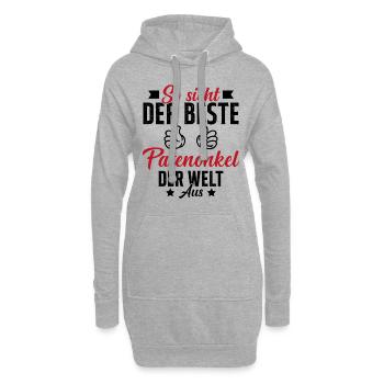 so sieht der beste patenonkel der welt aus - Hoodie-Kleid - Grau meliert - Vorne