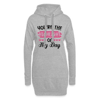 Tu es le clou de mon quotidien la Saint Valentin - Sweat-shirt à capuche long Femme - gris chiné - Devant