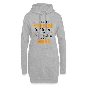 Maître Formidable Idée Cadeau Maître D'école - Sweat-shirt à capuche long Femme - gris chiné - Devant
