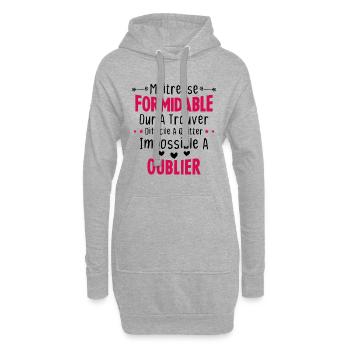 Maîtresse formidable cadeau Maîtresse d'école - Sweat-shirt à capuche long Femme - gris chiné - Devant