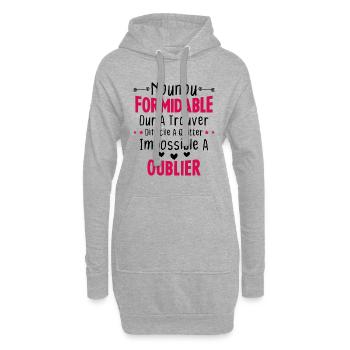 Nounou formidable Idée Cadeau Pour Nounou Famille - Sweat-shirt à capuche long Femme - gris chiné - Devant