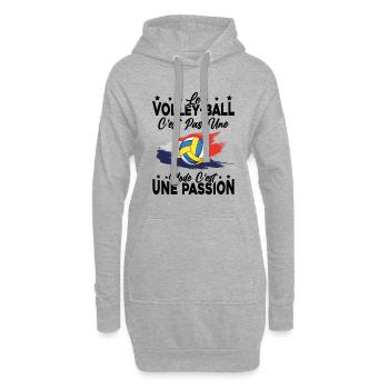 le Volley ball Est Une Passion idée Cadeau - Sweat-shirt à capuche long Femme - gris chiné - Devant
