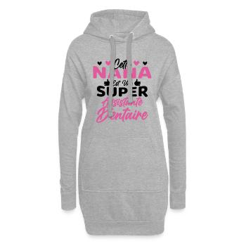 Cette Nana Est Une Super Assistante Dentaire - Sweat-shirt à capuche long Femme - gris chiné - Devant