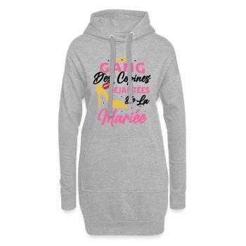 Gang des Copines Déjantées De La Mariée - Sweat-shirt à capuche long Femme - gris chiné - Devant