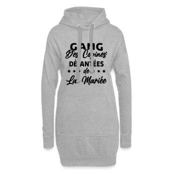 Gang des Copines Déjantées De La Mariée - Sweat-shirt à capuche long Femme - gris chiné - Devant
