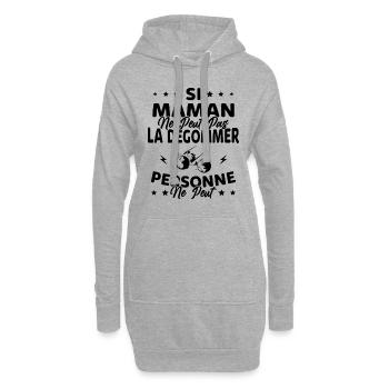 Si Maman Ne Peut Pas La Dégommer, Pétanque Maman - Sweat-shirt à capuche long Femme - gris chiné - Devant