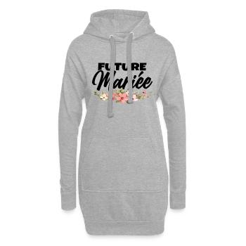 Femme Future Mariée Cadeau Femme EVJF Humour - Sweat-shirt à capuche long Femme - gris chiné - Devant