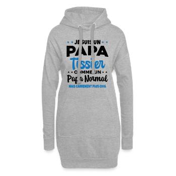 Homme Papa Pâtissier Humour Cadeau - Sweat-shirt à capuche long Femme - gris chiné - Devant
