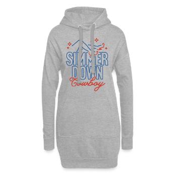 Simmer-Down-Cowboy - Hoodie-Kleid - Grau meliert - Vorne
