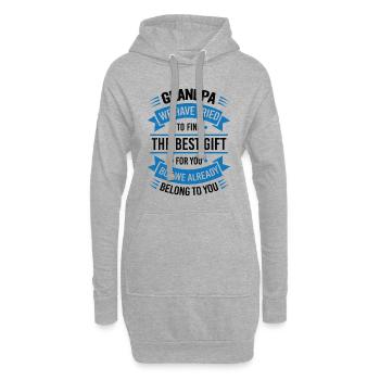 Opa, wir haben versucht, das beste Geschenk für dich zu finden - Hoodie-Kleid - Grau meliert - Vorne