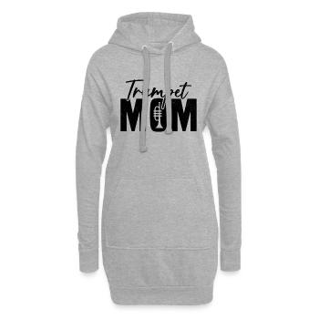 Mama Trompeter Humor Geschenk Frau - Hoodie-Kleid - Grau meliert - Vorne