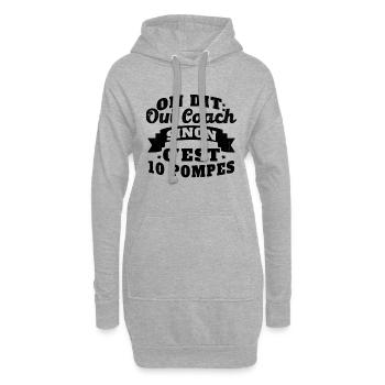 On Dit Oui Coach Humour Coaching Sportif Cadeau - Sweat-shirt à capuche long Femme - gris chiné - Devant