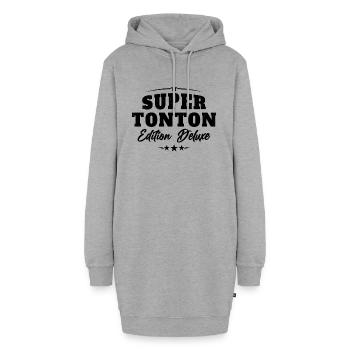 Super Tonton Édition Deluxe - Sweat-shirt à capuche long Femme - gris chiné - Devant