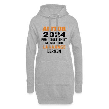 Abitur 2024 Abiturientin Geschenk Abiturient - Hoodie-Kleid - Grau meliert - Vorne
