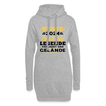 Humor Geschenk Rentner 2024, Rentner Im Jahr 2024 - Hoodie-Kleid - Grau meliert - Vorne