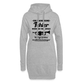Tuba Fehler Tubaspieler Blaskapelle Instrument - Hoodie-Kleid - Grau meliert - Vorne