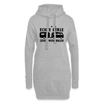 echte kerle ziehen wohnwagen - Hoodie-Kleid - Grau meliert - Vorne