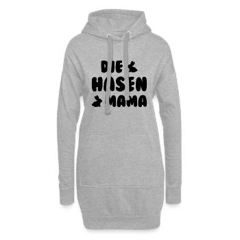 Die Hasen Mama Hase Kaninchen Mutter Haustier - Hoodie-Kleid - Grau meliert - Vorne