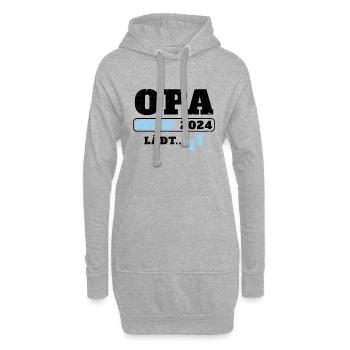 Opa 2024 lädt Schwangerschaftsankündigung ein - Hoodie-Kleid - Grau meliert - Vorne