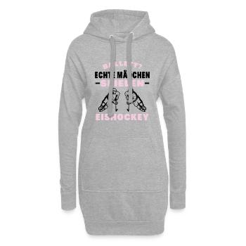 Eishockey Eishockey Sprüche Geschenk - Hoodie-Kleid - Grau meliert - Vorne