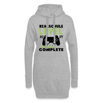 Realschulabschluss 2024 - Hoodie-Kleid - Grau meliert - Vorne