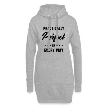Pratiquement parfait à tous points de vue - Sweat-shirt à capuche long Femme - gris chiné - Devant