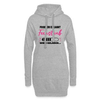 Problem erkannt Feenstaub wird geladen Fee Einhorn - Hoodie-Kleid - Grau meliert - Vorne