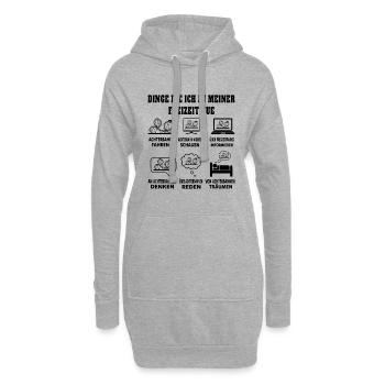 Dinge die ich in meiner Freizeit tue Achterbahn - Hoodie-Kleid - Grau meliert - Vorne