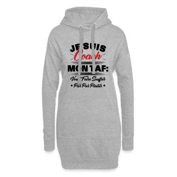 Homme Coach Humour Cadeau Sportif Coach - Sweat-shirt à capuche long Femme - gris chiné - Devant