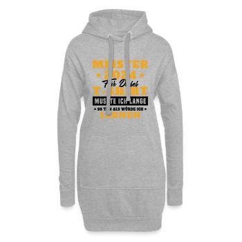 Meister 2024 Mechaniker Meistertitel Geschenk - Hoodie-Kleid - Grau meliert - Vorne