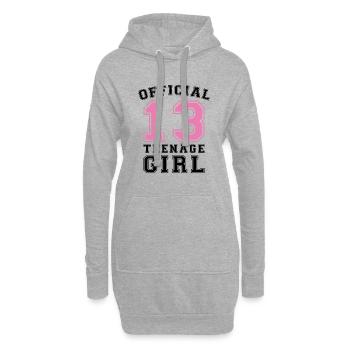 Geboren 13 Teen Jugend Jugendlich - Hoodie-Kleid - Grau meliert - Vorne