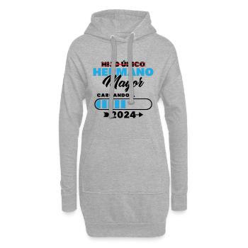 Einzelkind Big Brother 2024 - Hoodie-Kleid - Grau meliert - Vorne