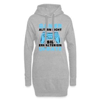 Gamer Altern Nicht Sie Erhalten Ein Update Zocker - Hoodie-Kleid - Grau meliert - Vorne