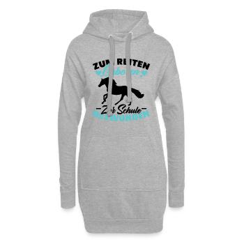 Zum Reiten Geboren Schule Gezwungen Pferd - Hoodie-Kleid - Grau meliert - Vorne