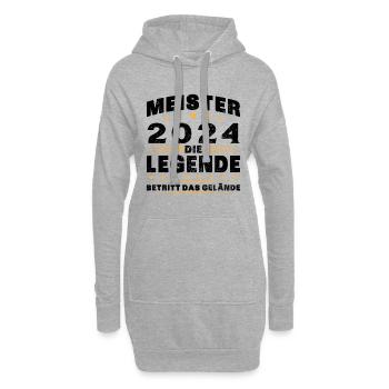 Meister 2024 Die Legende Betritt Das Gelände - Hoodie-Kleid - Grau meliert - Vorne