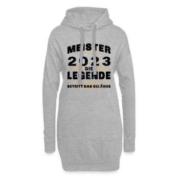 Meister 2023 Die Legende Betritt Das Gelände - Hoodie-Kleid - Grau meliert - Vorne