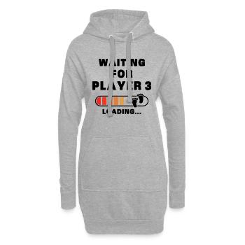 Erstes Mal Papa Mama Papa Mama Erstes Kind - Hoodie-Kleid - Grau meliert - Vorne