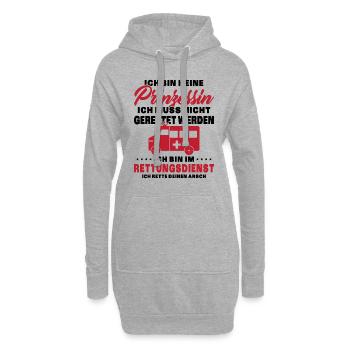 Frauensanitäterin Sanitäterin - Hoodie-Kleid - Grau meliert - Vorne