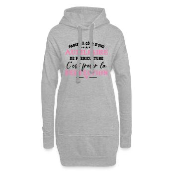 Auxiliaire de puériculture Puéricultrice Métier - Sweat-shirt à capuche long Femme - gris chiné - Devant