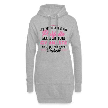 Cadeau gymnastique par parfaite mais Gymnaste - Sweat-shirt à capuche long Femme - gris chiné - Devant