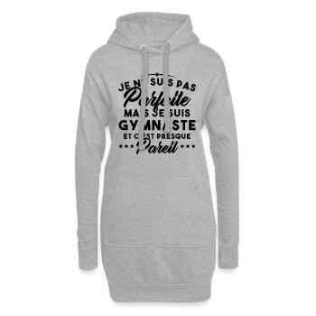 Cadeau gymnastique par parfaite mais Gymnaste - Sweat-shirt à capuche long Femme - gris chiné - Devant