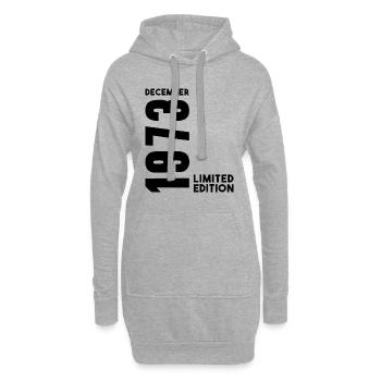Anniversaire homme femme I Décembre 1973 - Sweat-shirt à capuche long Femme - gris chiné - Devant