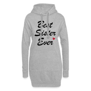 Beste Schwester aller Zeiten Bestes Schwester-Humor-Geschenk - Hoodie-Kleid - Grau meliert - Vorne