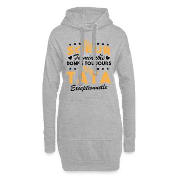 Une Sœur formidable donne une Tata exceptionnelle - Sweat-shirt à capuche long Femme - gris chiné - Devant