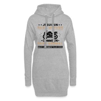Motard Homme Papy Moto Cadeau Motorcycle Motards - Sweat-shirt à capuche long Femme - gris chiné - Devant