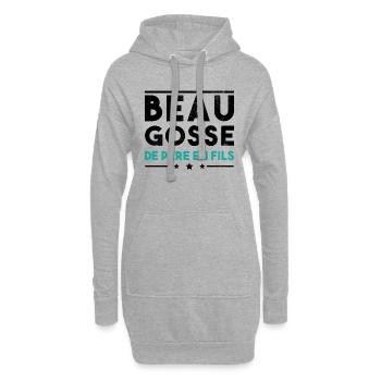 Beau Gosse De Père En Fils - Sweat-shirt à capuche long Femme - gris chiné - Devant