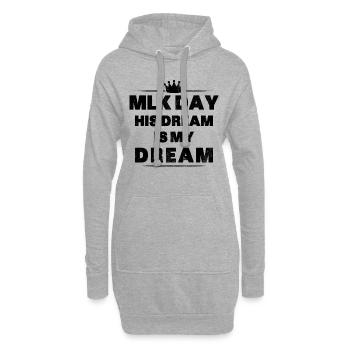 MLK Day Shirt Martin Luther King Day Sein Traum ist - Hoodie-Kleid - Grau meliert - Vorne