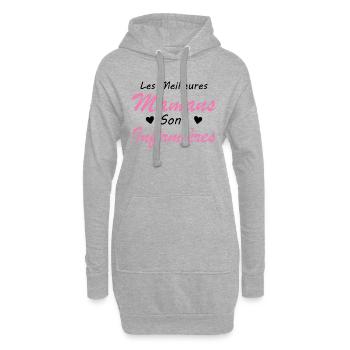 Les Meilleures Mamans Sont Infirmières - Sweat-shirt à capuche long Femme - gris chiné - Devant