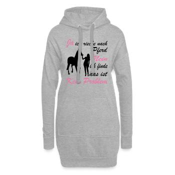 Ja Ich Rieche Nach Pferd Nein Das Ist Kein Problem - Hoodie-Kleid - Grau meliert - Vorne